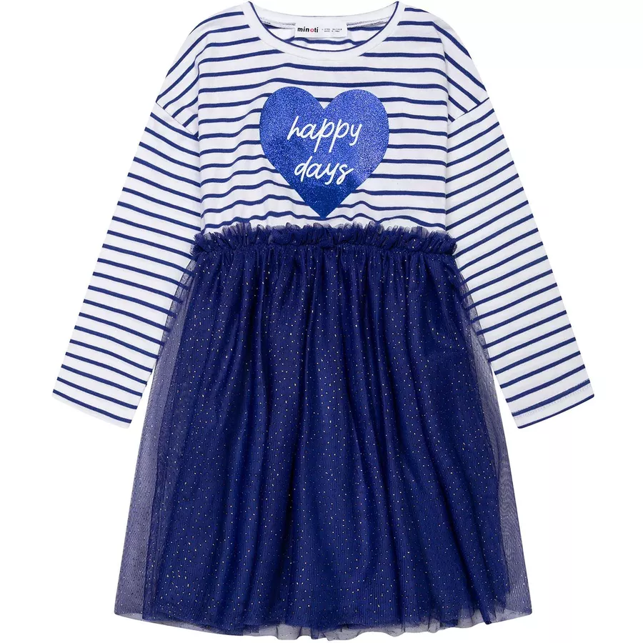 MINOTI Kleid BlauWeiß