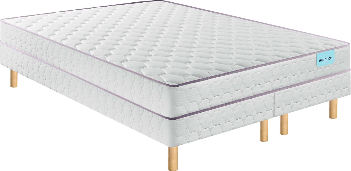 MERINOS<br>Conjunto de colchão com molas ensacadas + base de cama Natty