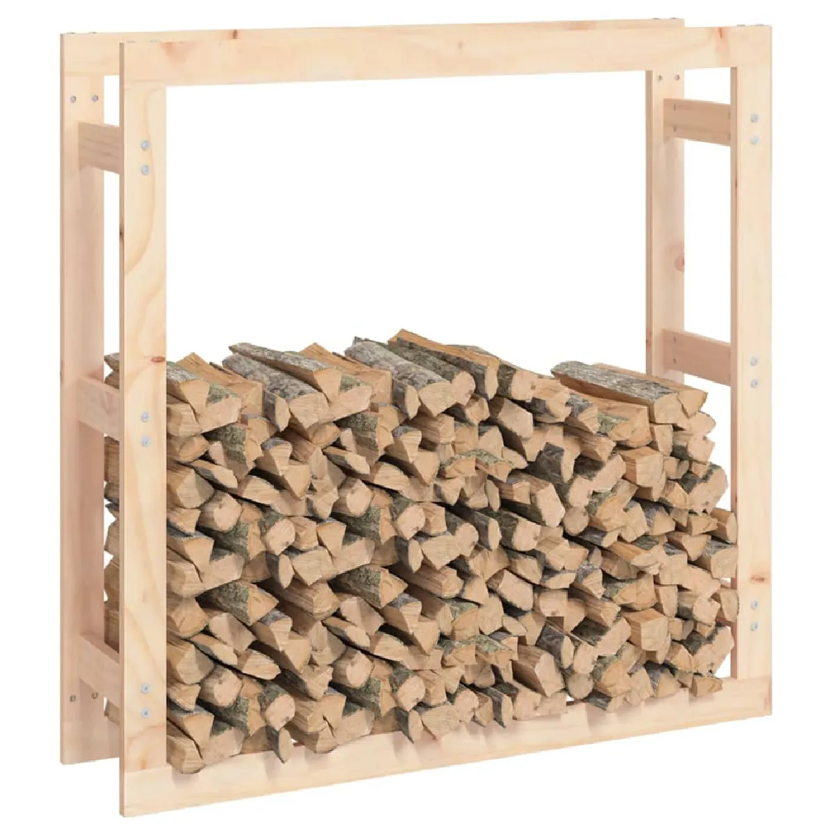vidaXL Support pour bois de chauffage 100x25x100 cm - Bois de pin