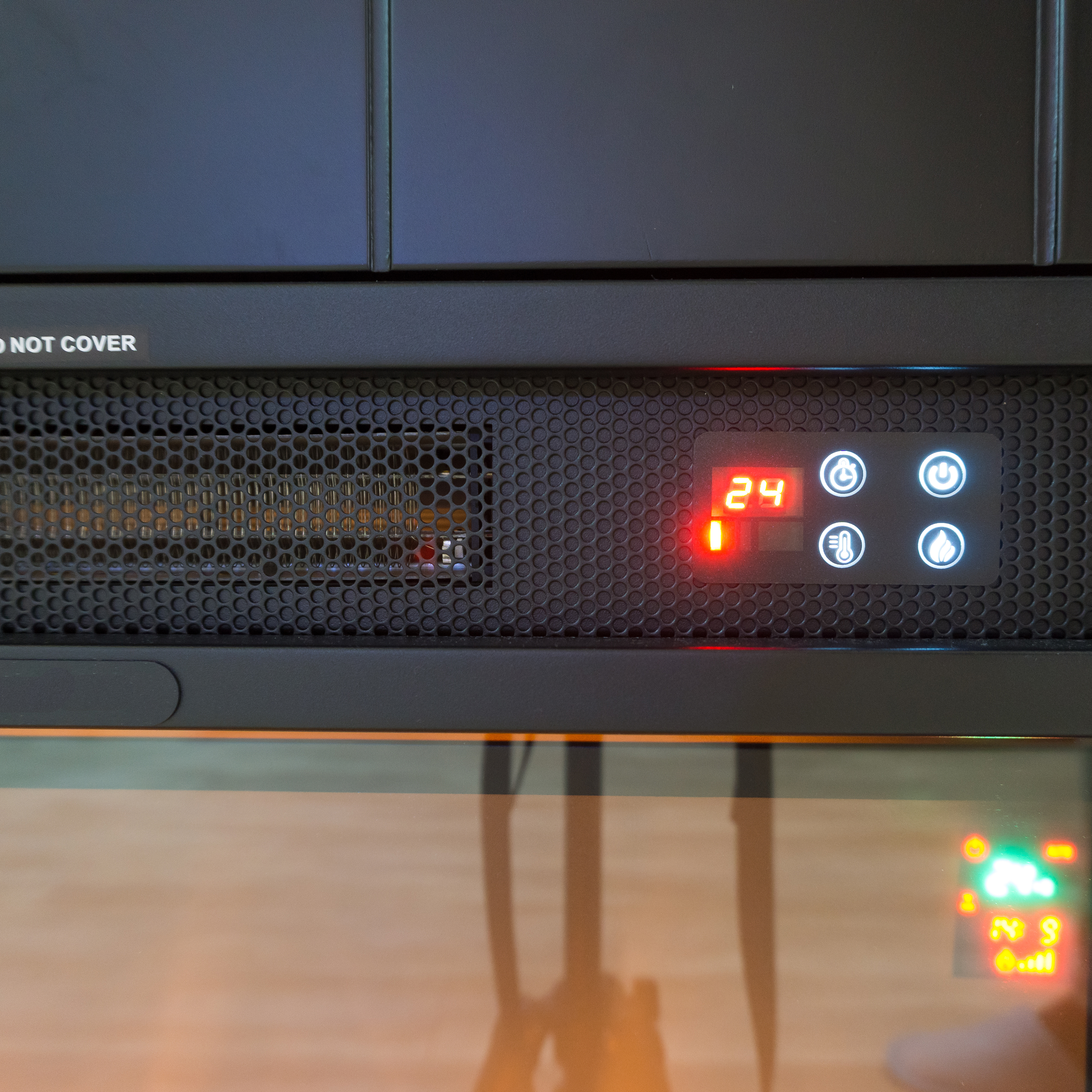 Cheminee murale 1500w caminetto fuego galia negro