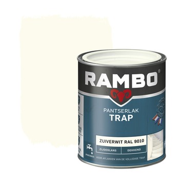 Rambo Pantserlak trap zijdeglans dekkend zuiverwit 750 ml
