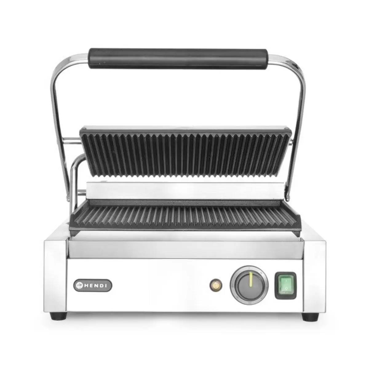 Kontaktgrill nur Grill HENDI Paninigrill, oben und Silber