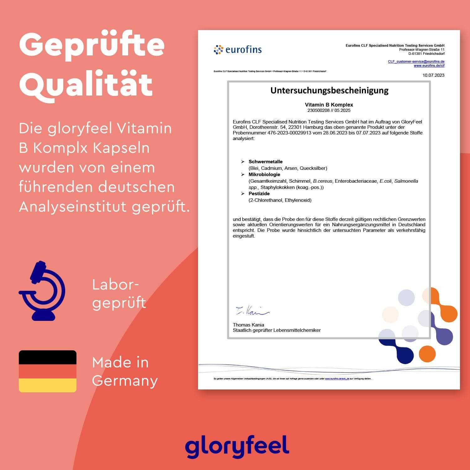 gloryfeel® Vitamin B-Komplex Kapseln
