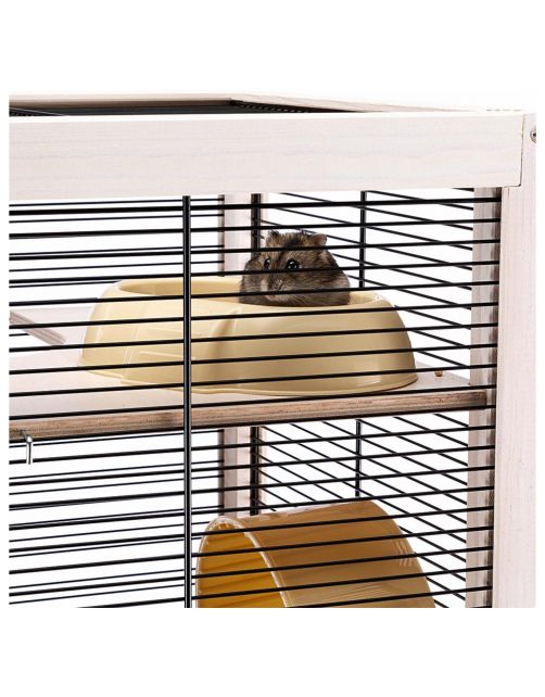 Ferplast Hamsterkooi Hamsterville - Dierenverblijf - 60x34x49 cm Houtkleur