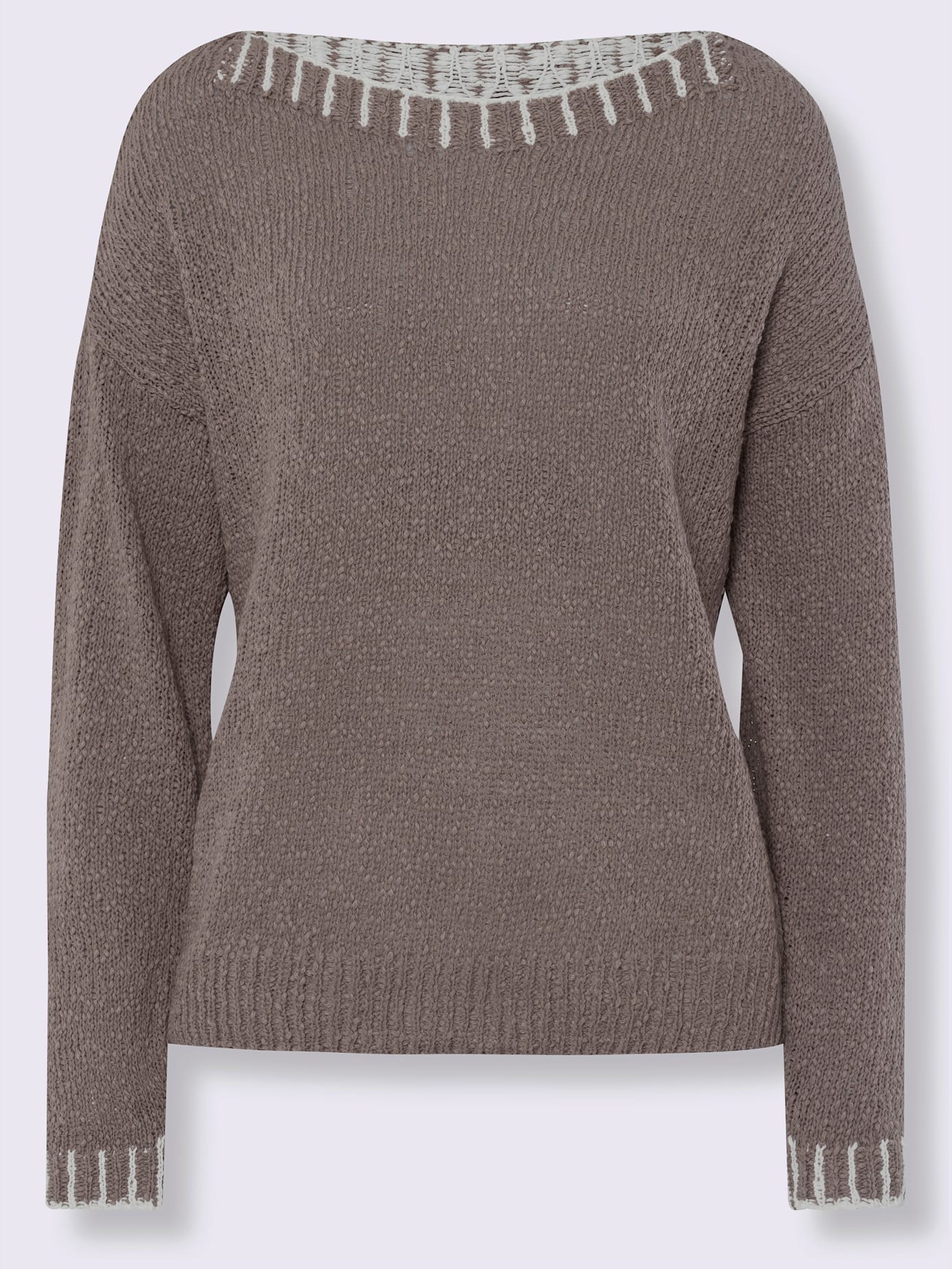 Pull détails contrastés