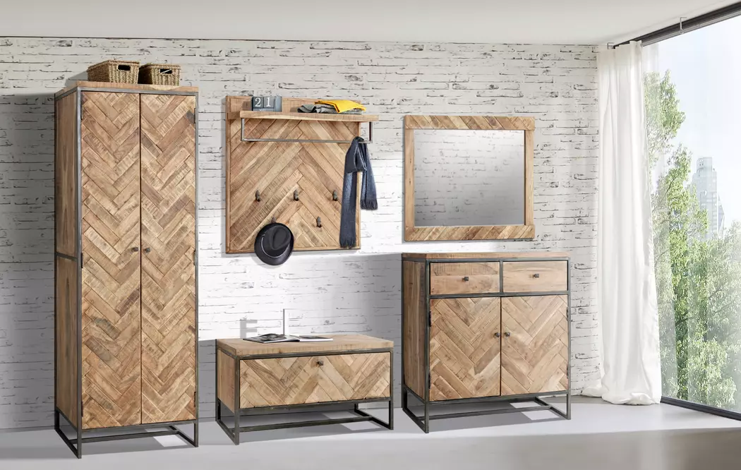 Garderobenpaneel Parquet