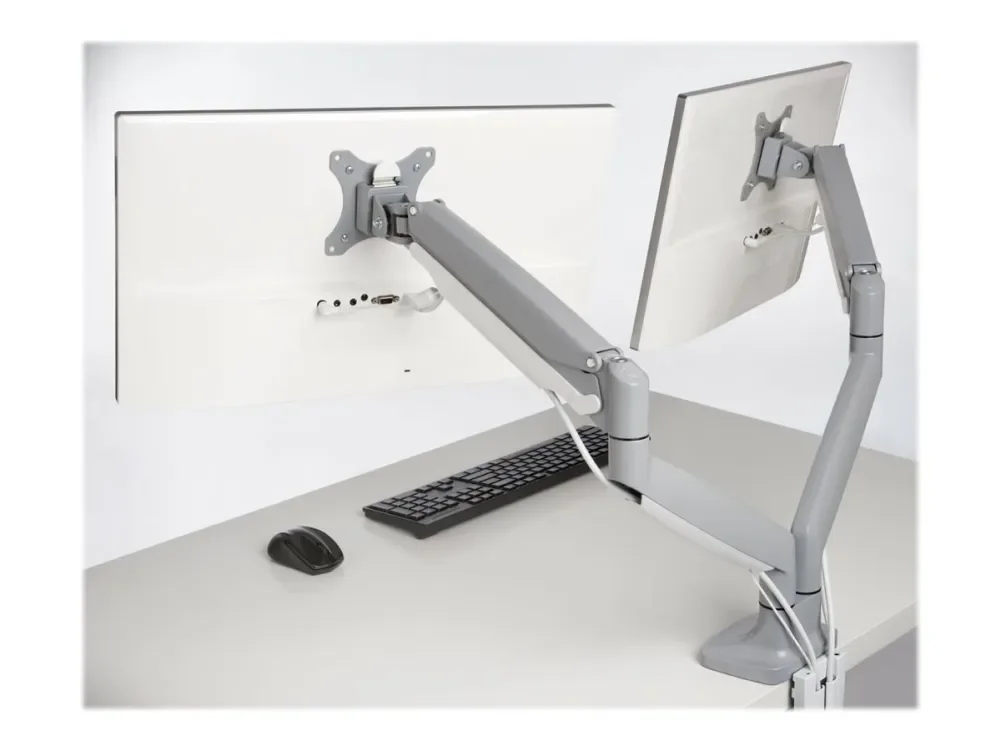 Kensington - SmartFit One-Touch Monitor arm Dual - Light grey