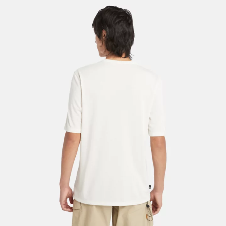 T-shirt anti-UV imprimé pour homme en blanc