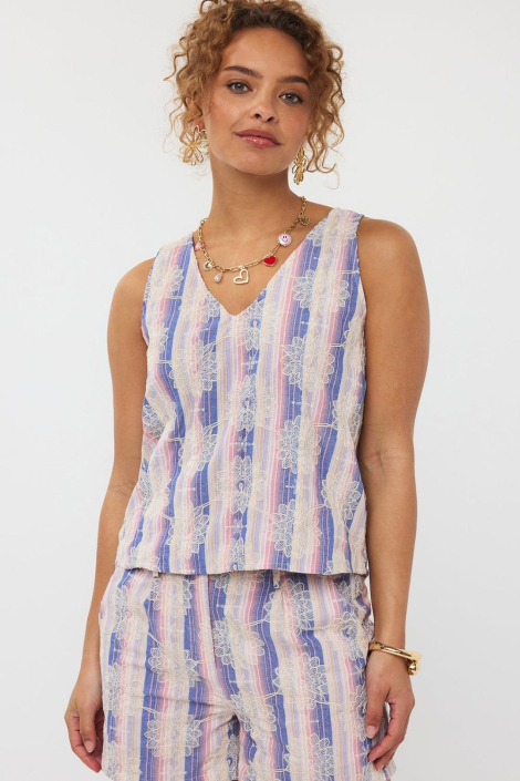 Ydence multi color dames top