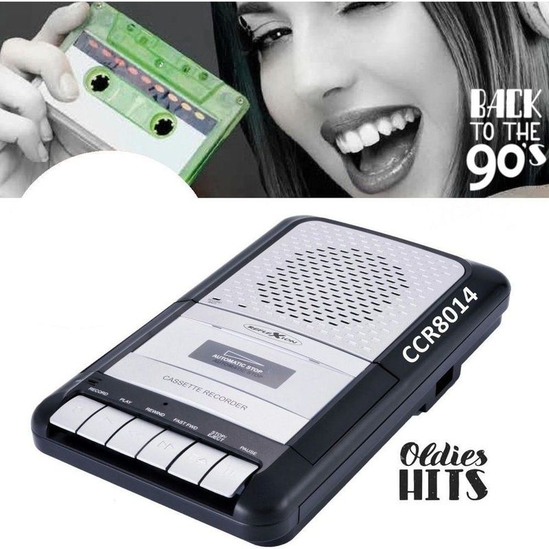 Reflexion CCR8014 Cassetterecorder - Zwart - Inclusief AUX-IN en Microfoonaansluiting