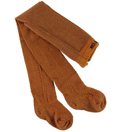 Melton Strumpfhosen - Orange m. Glitzer