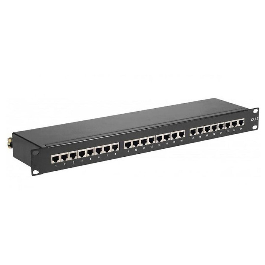 Panneau de brassage 24 ports catégorie 6 STP pour coffret / armoire / baie 19''
