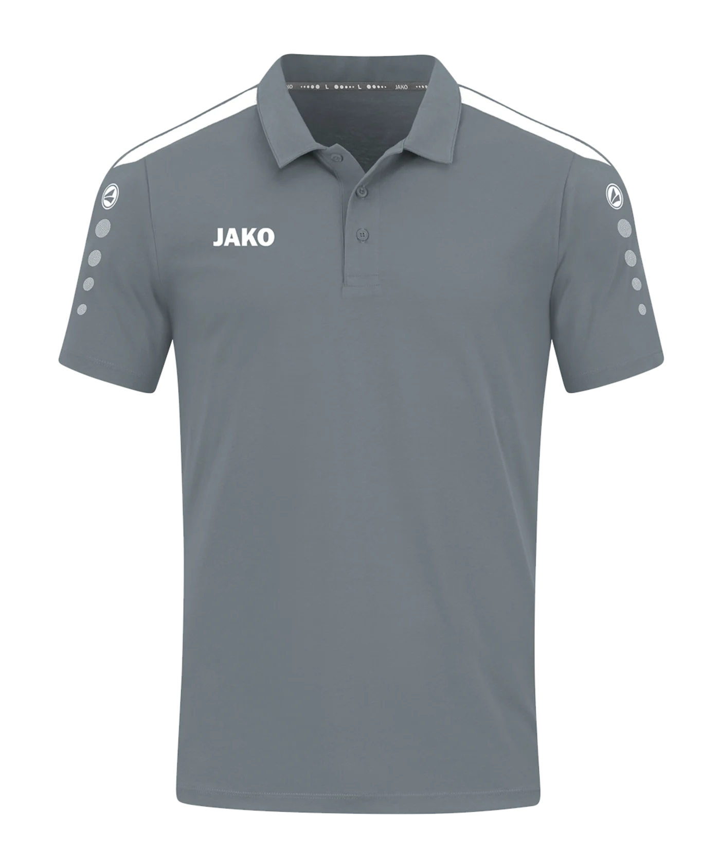 JAKO Power Poloshirt Grau Weiss F840