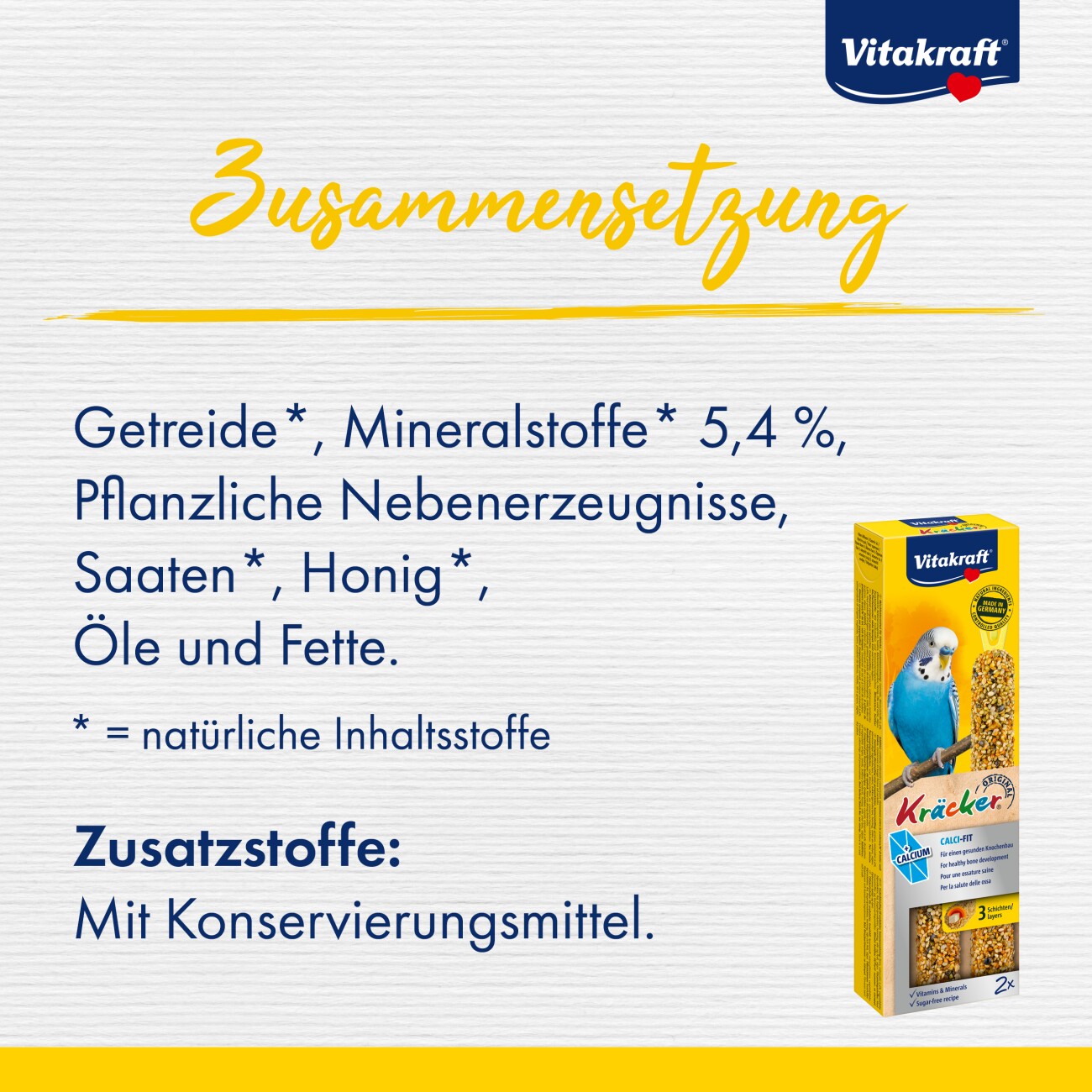 Vitakraft Kräcker Wellensittich 4x2er Calci-Fit
