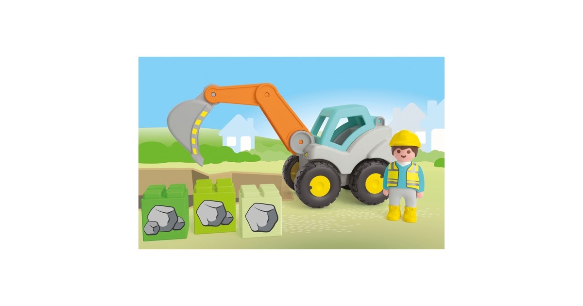 PLAYMOBILJunior - Graafmachine Constructiespeelgoed  (71684)