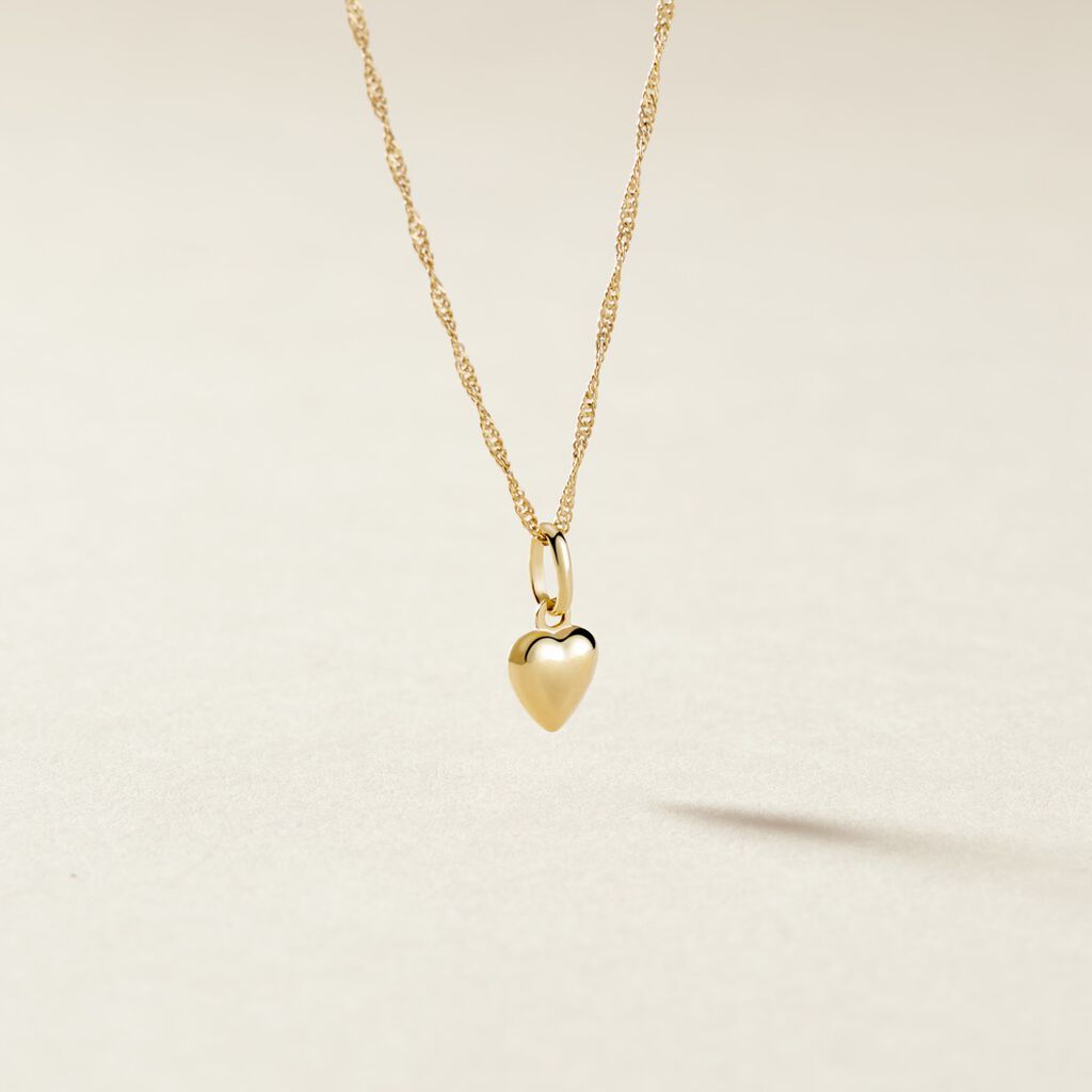 Pendentif Eudocie Coeur Lisse Or Jaune