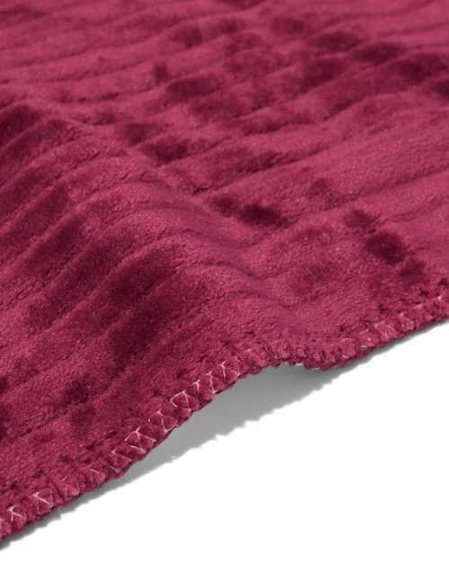 plaid sherpa bordeaux 130 x 150