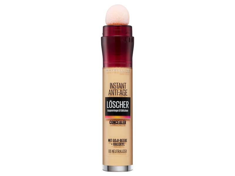 Maybelline Concealer Instant Anti Age 6 Neutralizer Concealer lässt Schwellungen und dunkle Augenringe wie ausgelöscht erscheinen