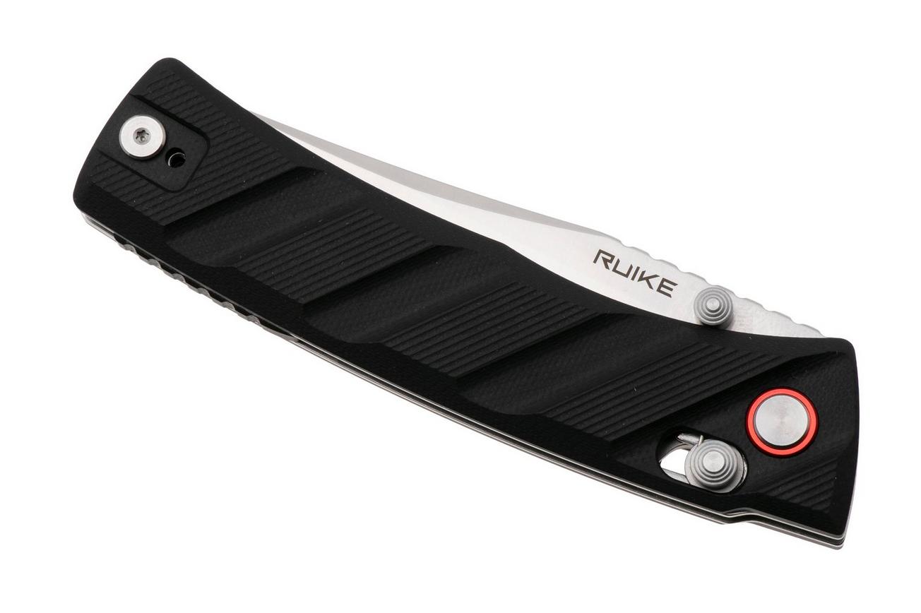 Ruike P856-B Satin 14C28N, Black G10, zakmes