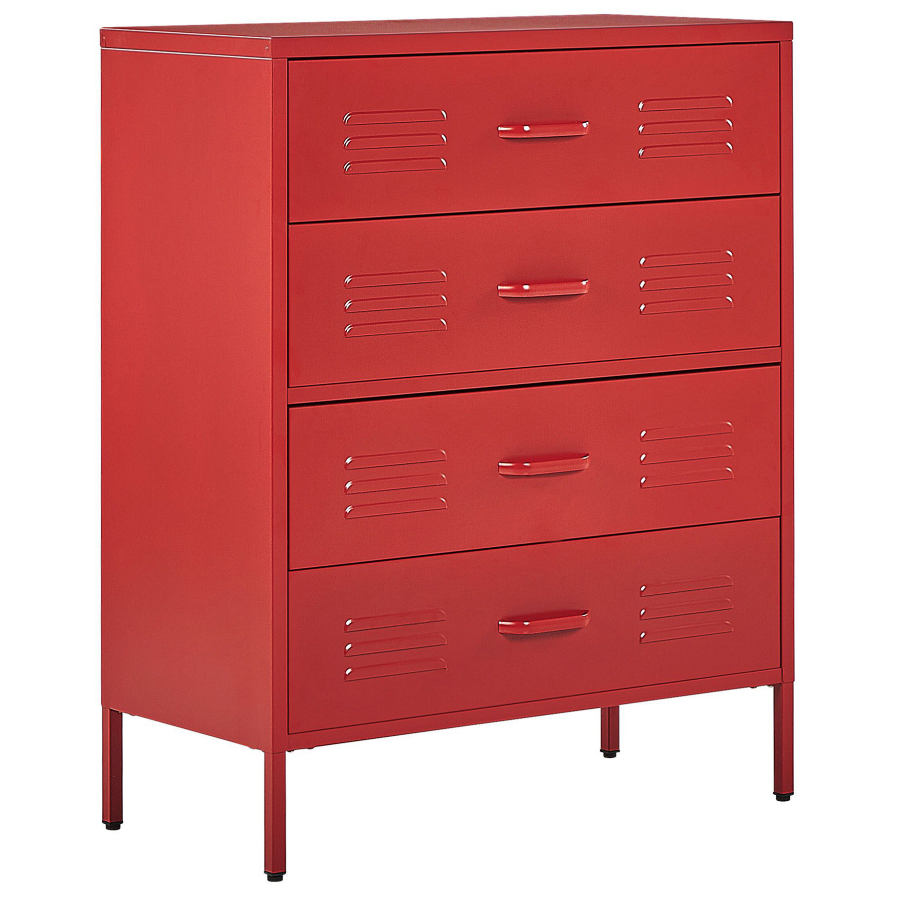Beliani - ENAGO - Commode - Rood - Staal