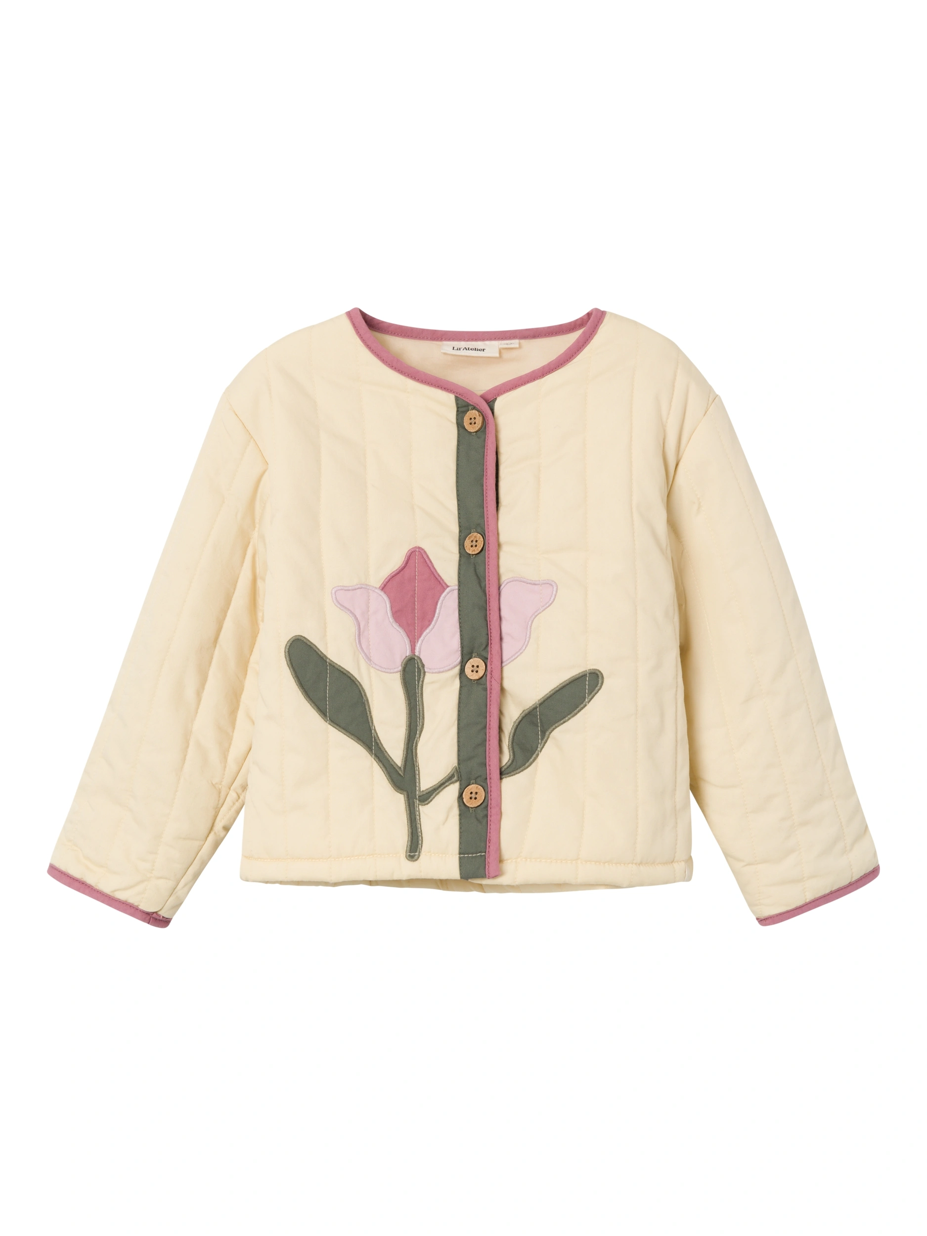 Steppjacke NMFDUNNA FLOWER in wood ash