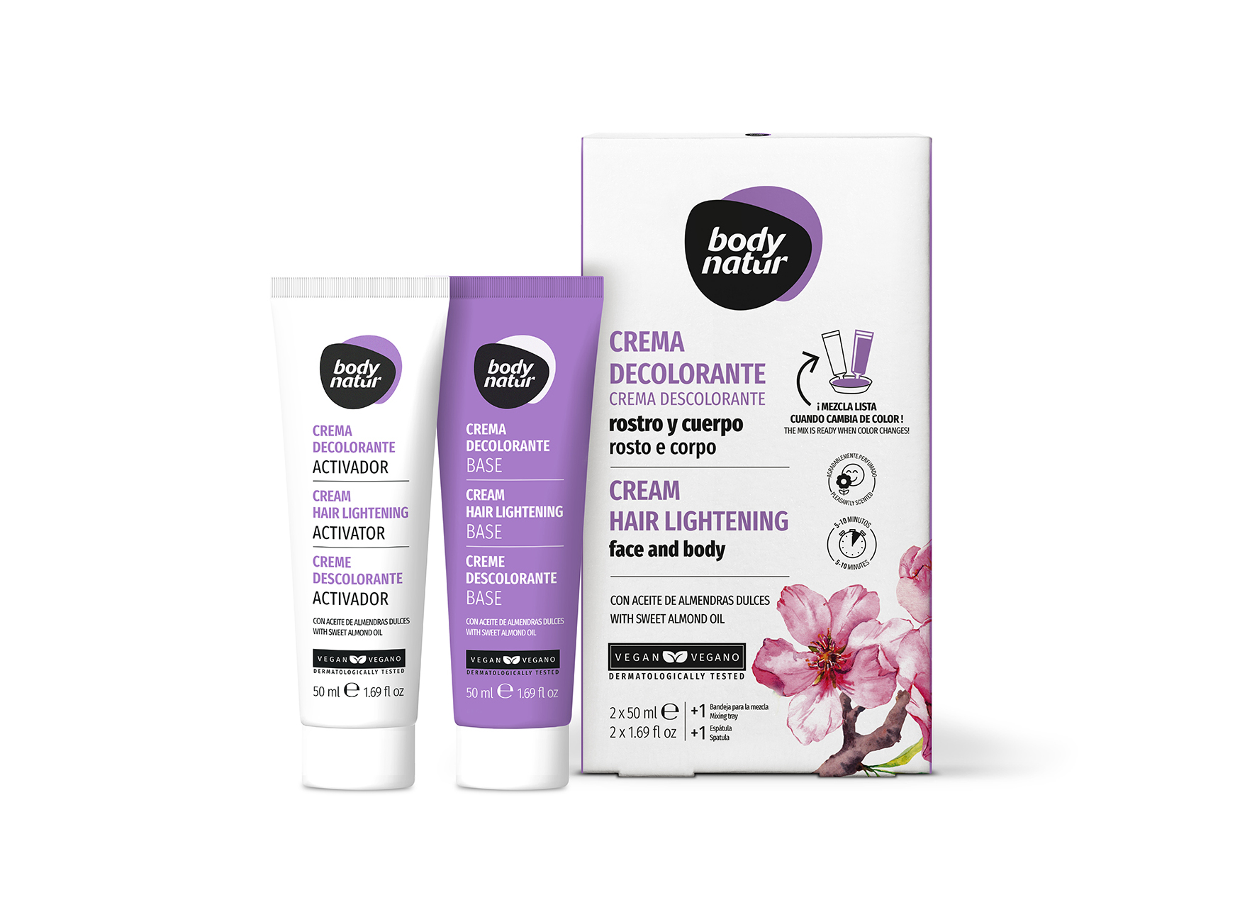 CREME DESCOLORANTE ROSTO E CORPO BODY NATUR 2X50ML