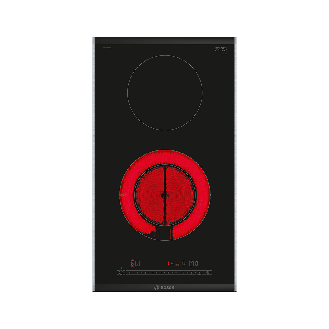 Bosch PKF375FP2E Domino-Elektrokochfeld mit Designrahmen 30 cm