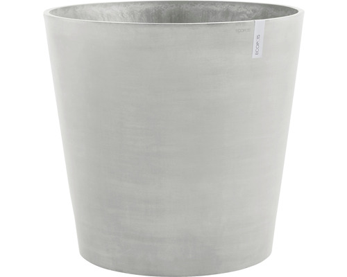 Ecopots Amsterdam plantenbak met wielen, kunststof, Ø 60 cm, H 56 cm, witgrijs