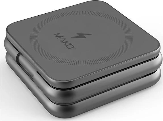 (15W) 3in1 MagSafe Qi Wireless Charger Ladegerät Faltbare Ladestation (MACHA00019) - Schwarz