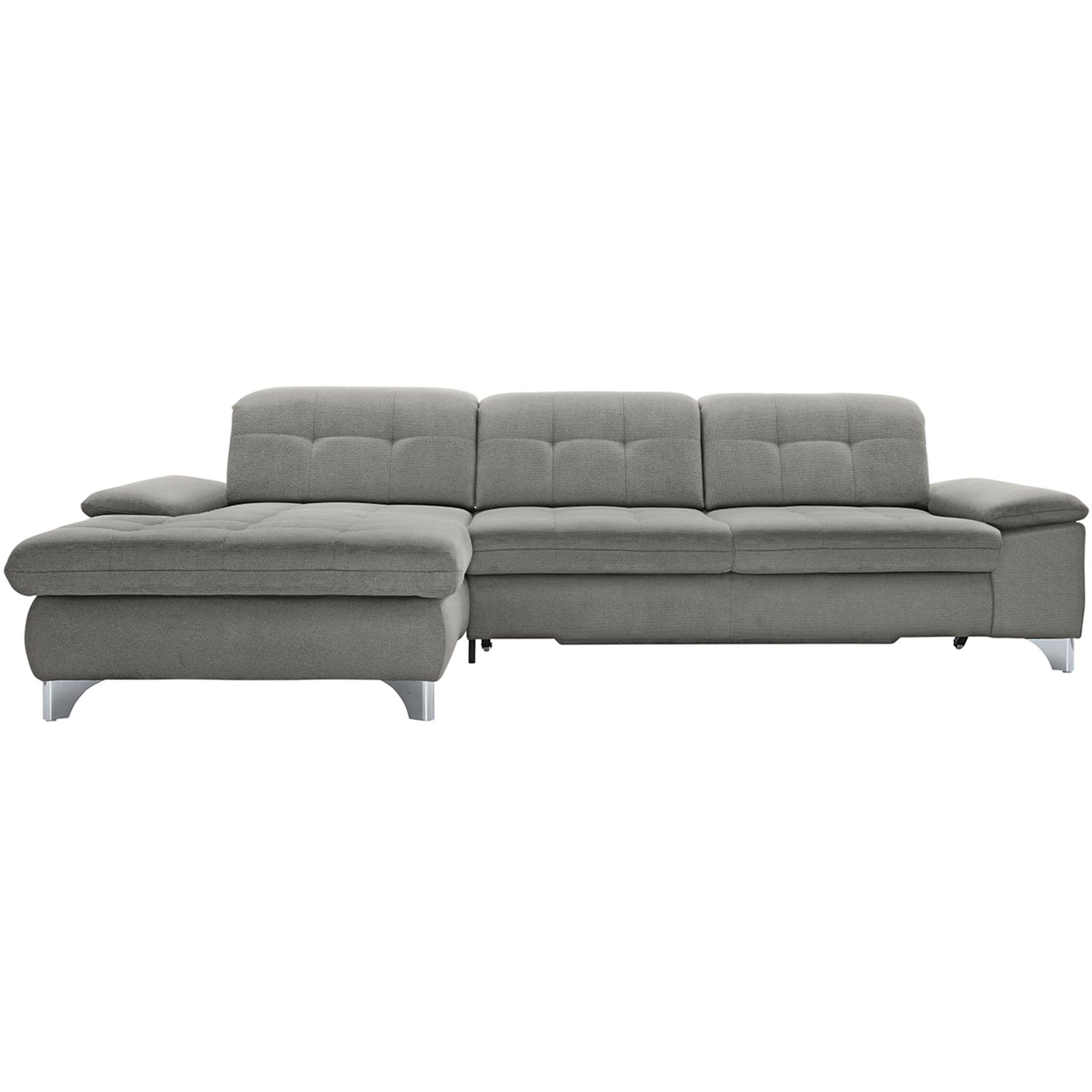 polsterpower Ecksofa - Belle silver - Basismodell - Recamiere links