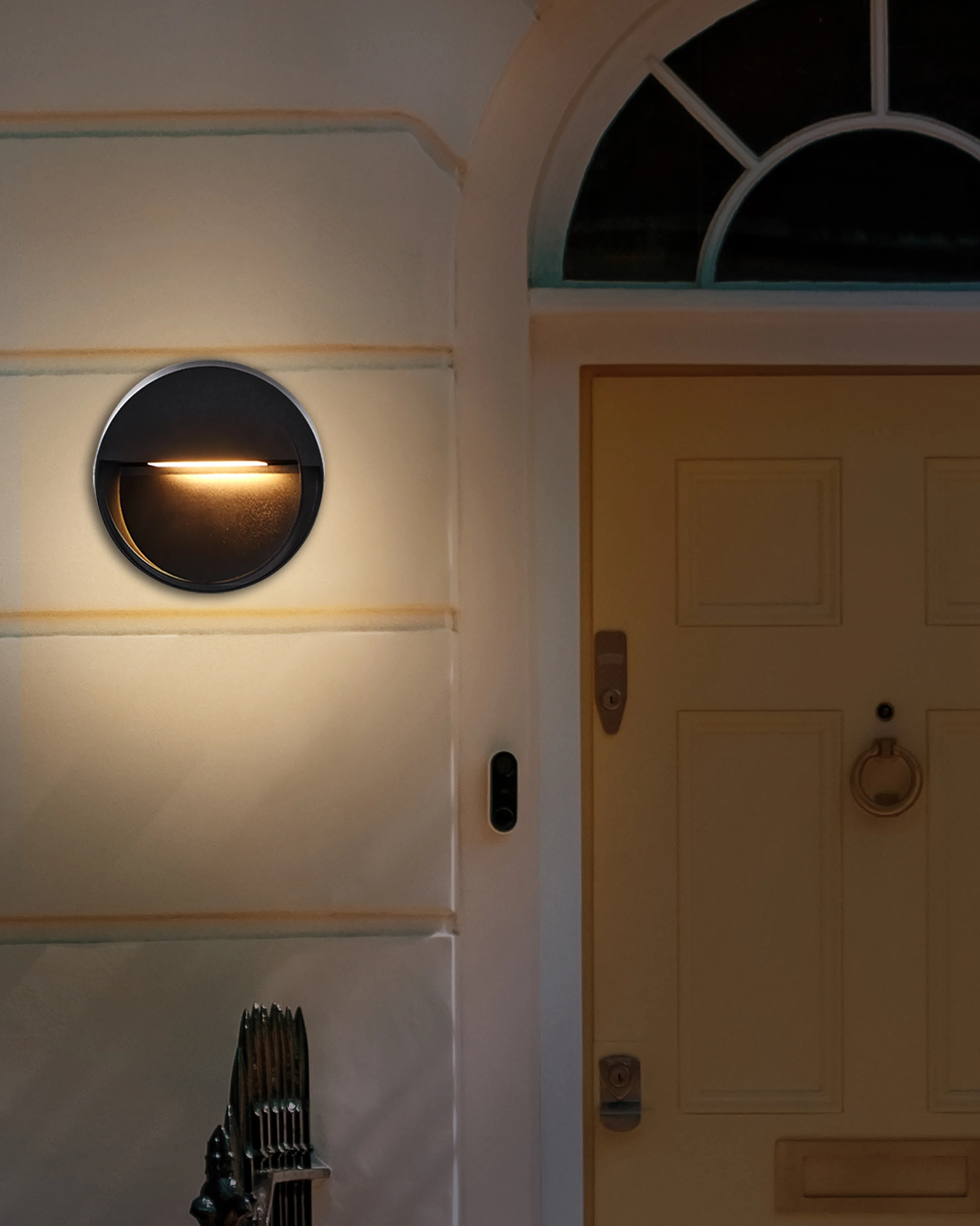 Set van 2 LED wandlampen voor buiten POMPTON Zwart