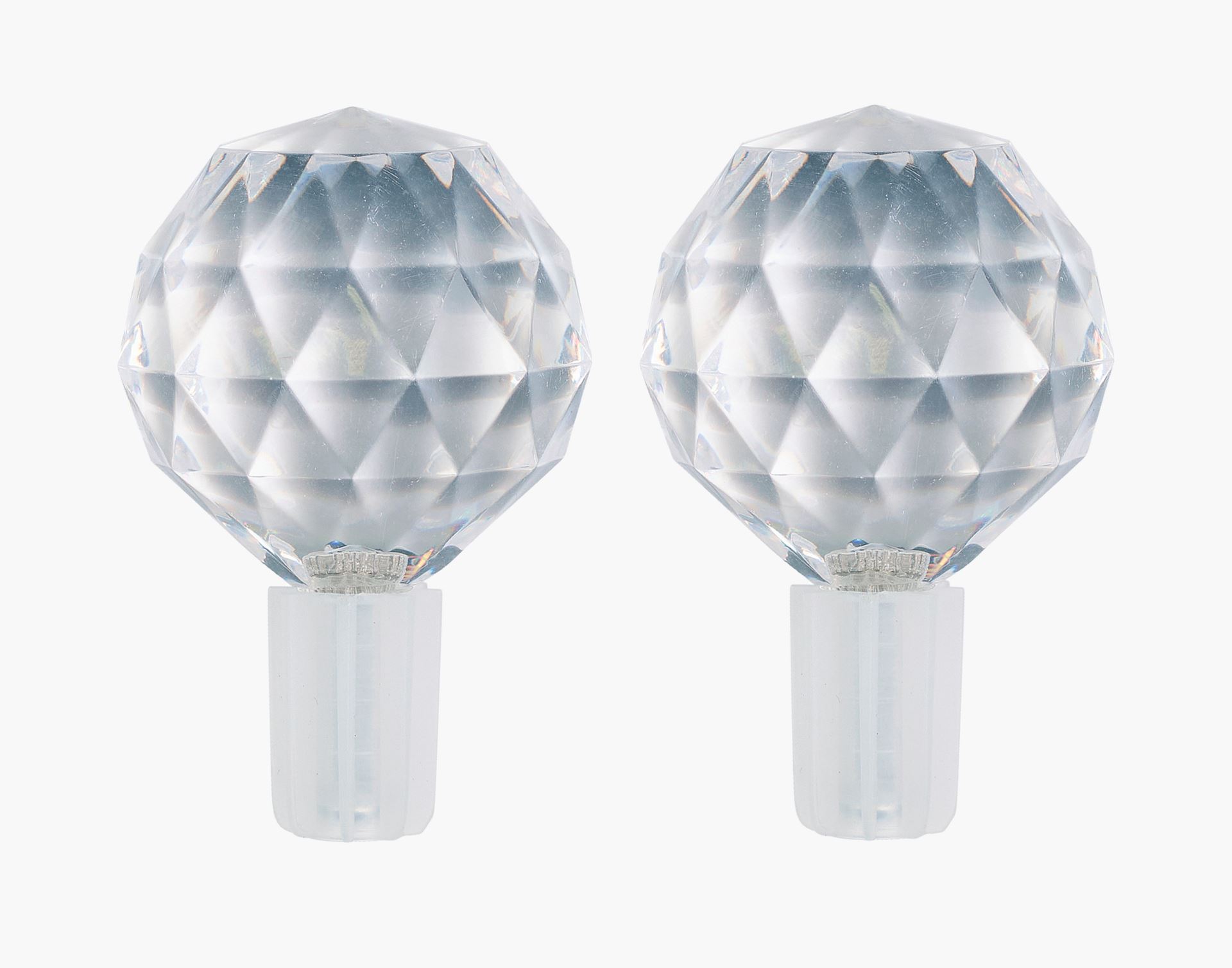 Endestykke 2pk transparent - 22/25 mm