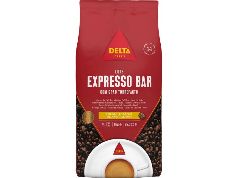 Delta Kaffeebohnen Grao Lote Expresso Bar 1 kg Kaffeespezialität aus Portugal