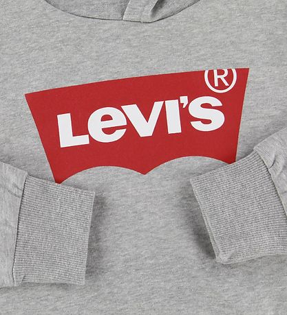 Levis Kapuzenpullover - Fledermausflügel - Grau Meliert