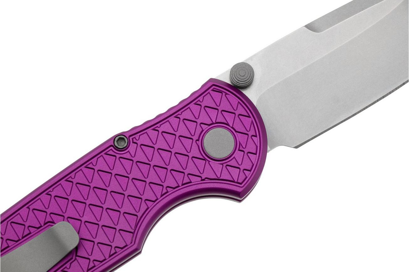 Pro-Tech TR-3 Integrity INT105-P, Stonewashed CPM S35VN, Relic Textured Purple Aluminum, zakmes