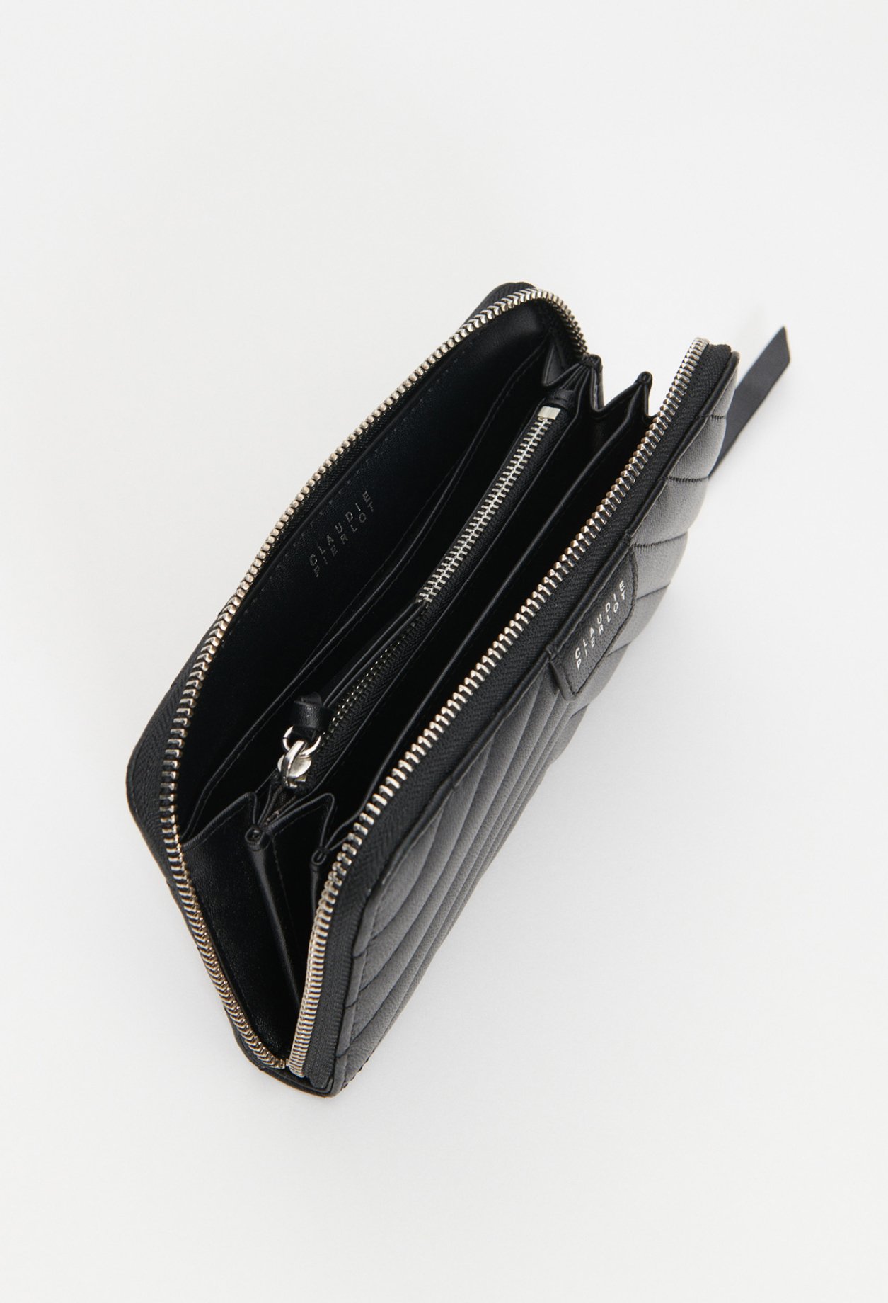 Compagnon chevron cuir noir