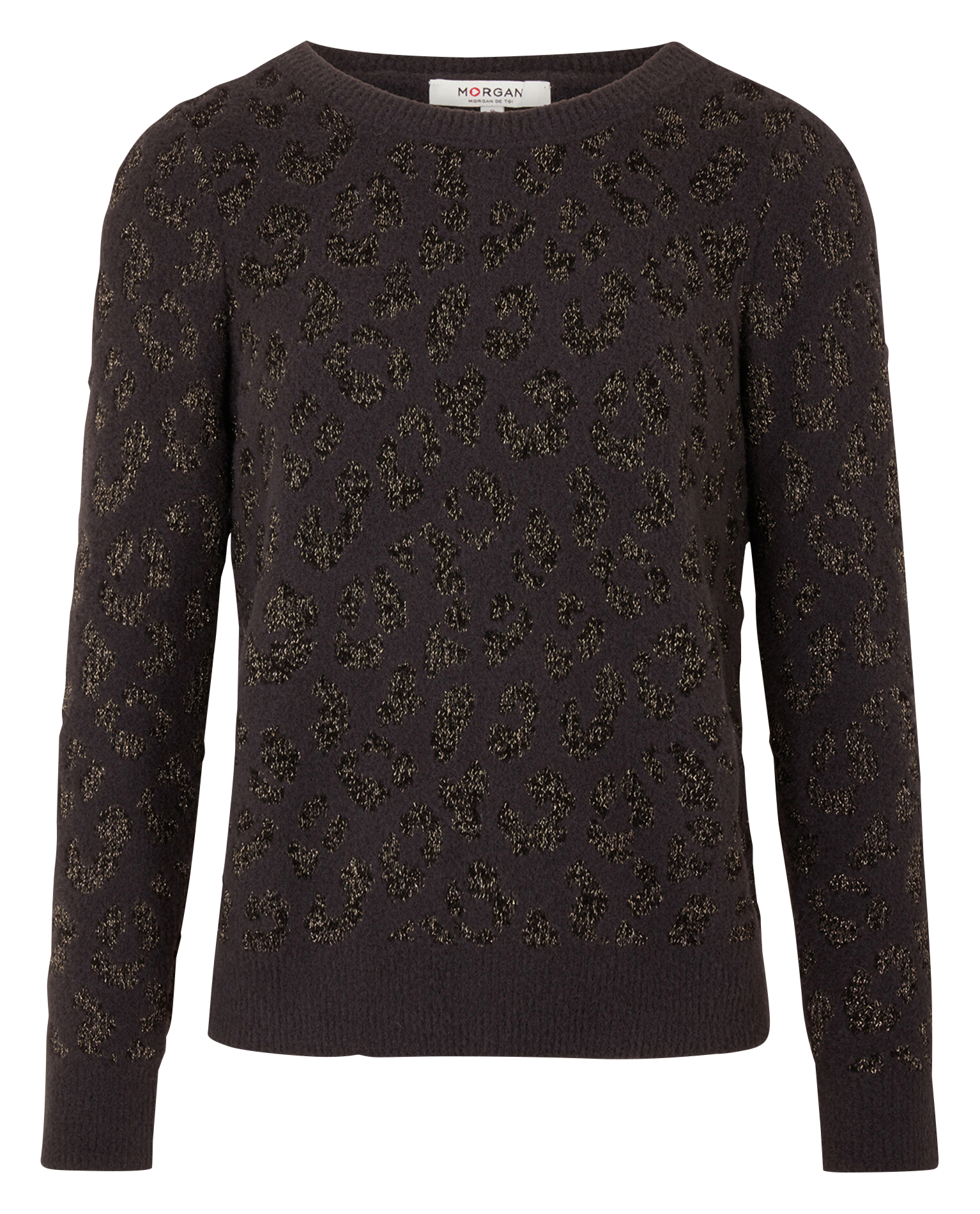 MJANE - Pull léopard métallisé | Gris