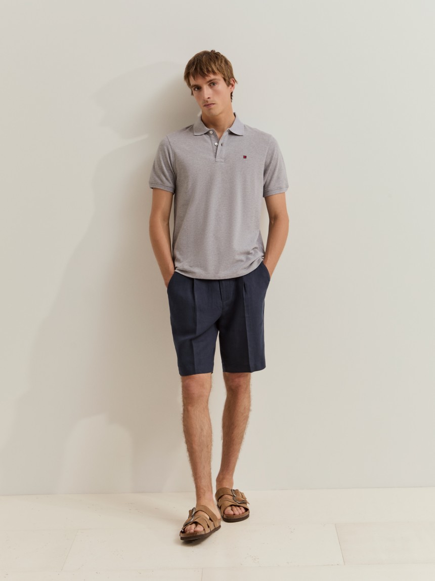 Polo piqué regular fit de algodão