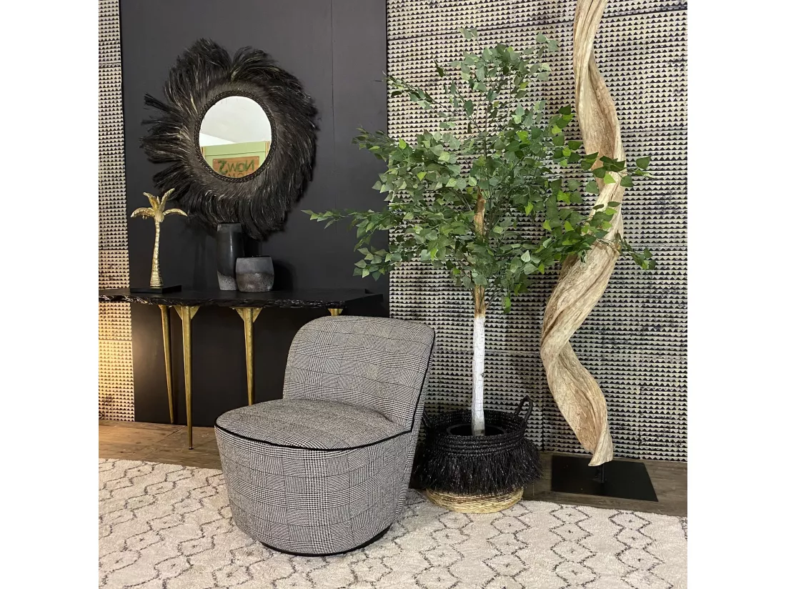 Now's Home - Bouleau Artificiel Avec Pot Noir Pour Interieur Fray