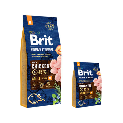 Brit Premium by nature Adult - Middelgrote honden