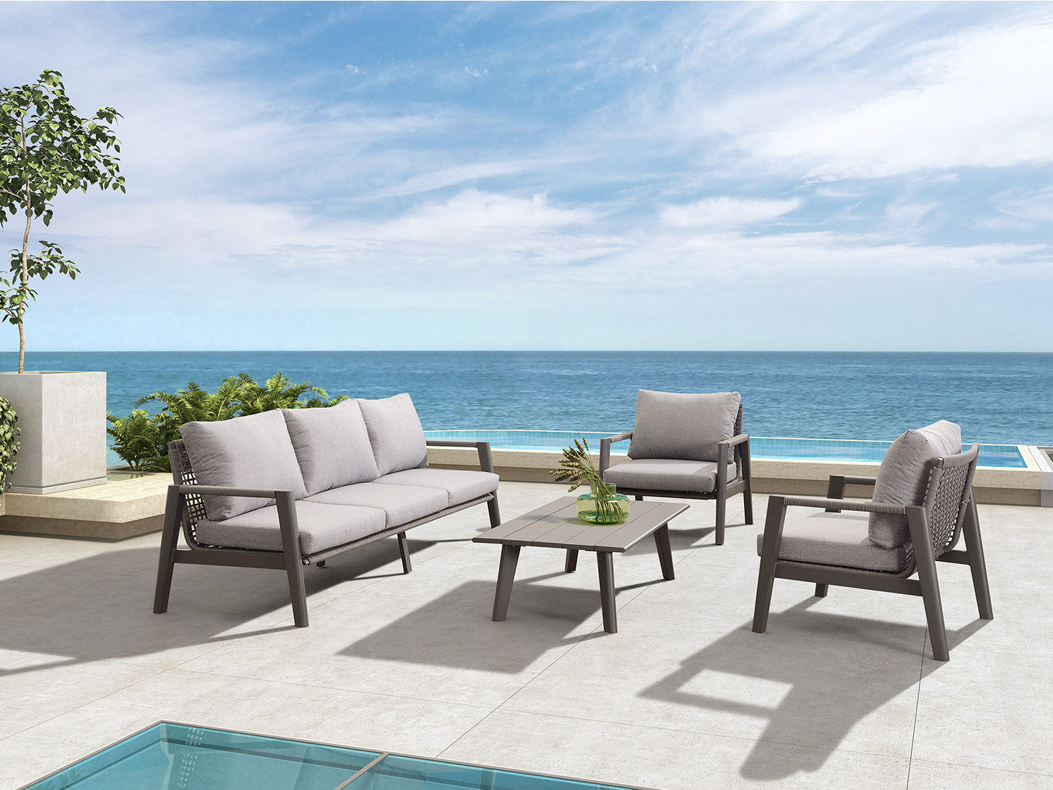 Lounge-Set 4-teilig