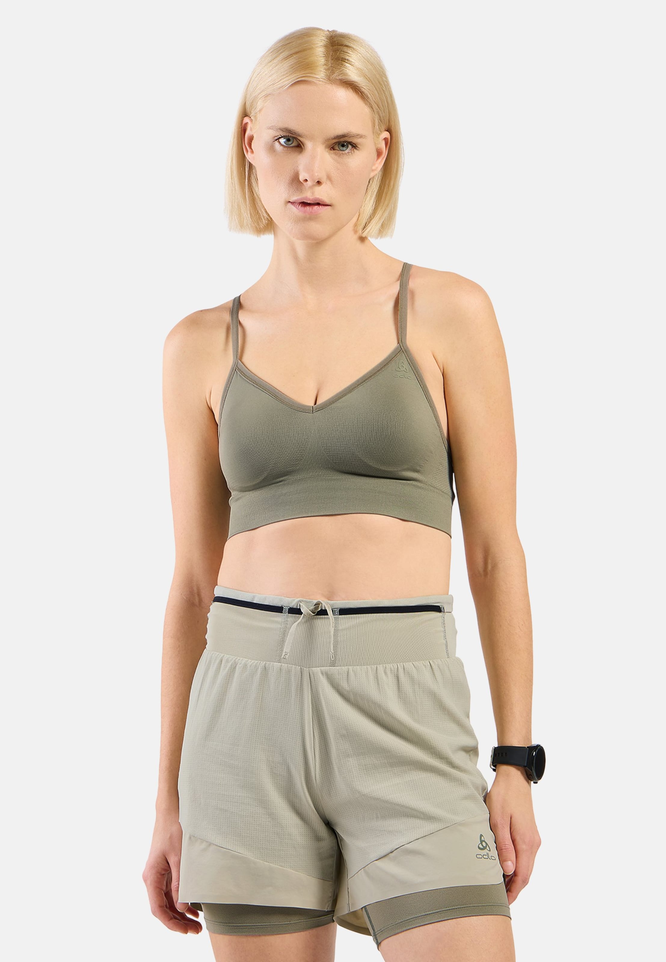 Seamless Sport-BH mit sanftem Halt in vetiver