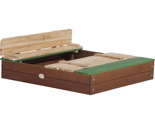 axi Ella XL houten zandbak, 120x120x22 cm, bruin