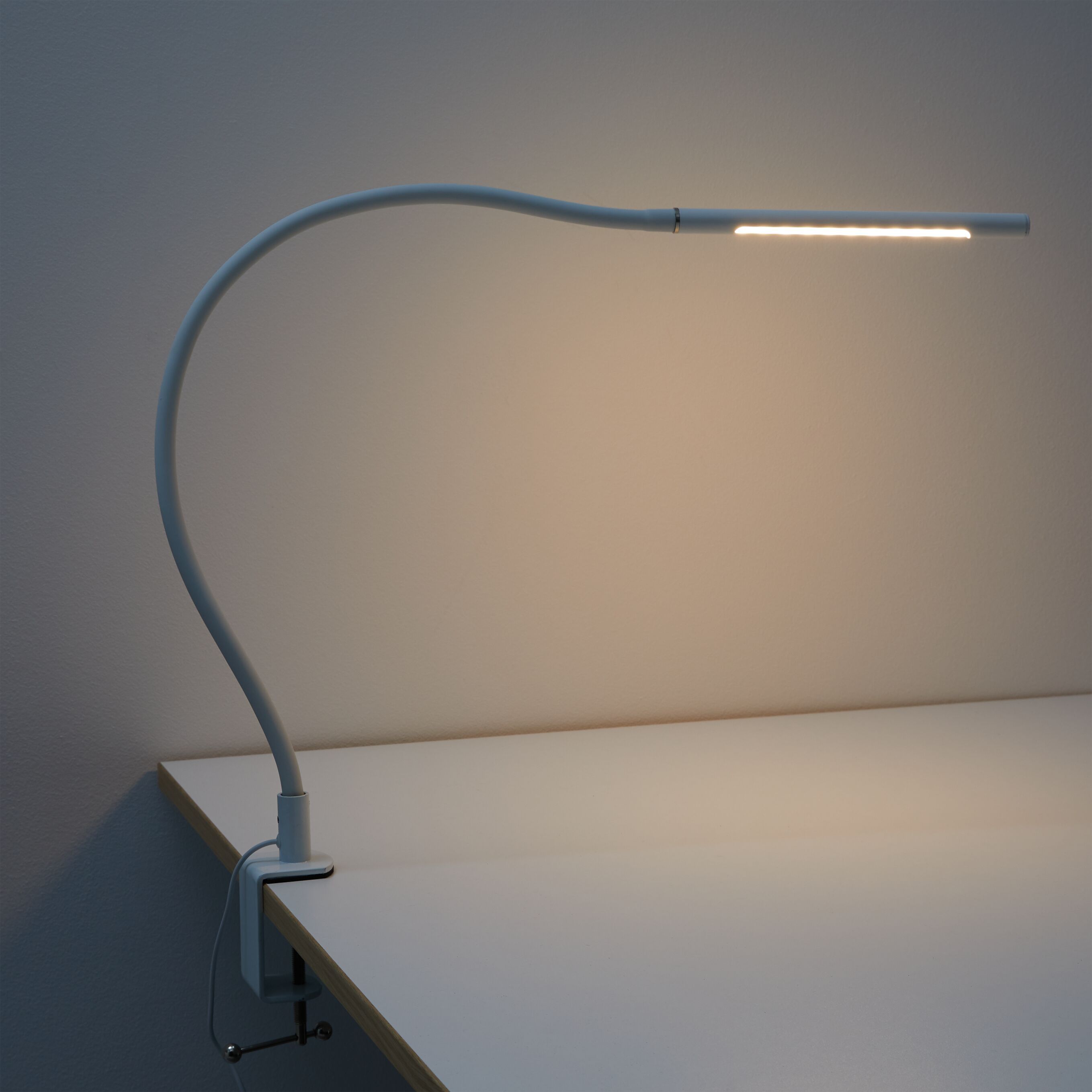IVO Klemmleuchte - Weiss / B: 1.4 cm x T: 6.5 cm x H: 85.0 cm