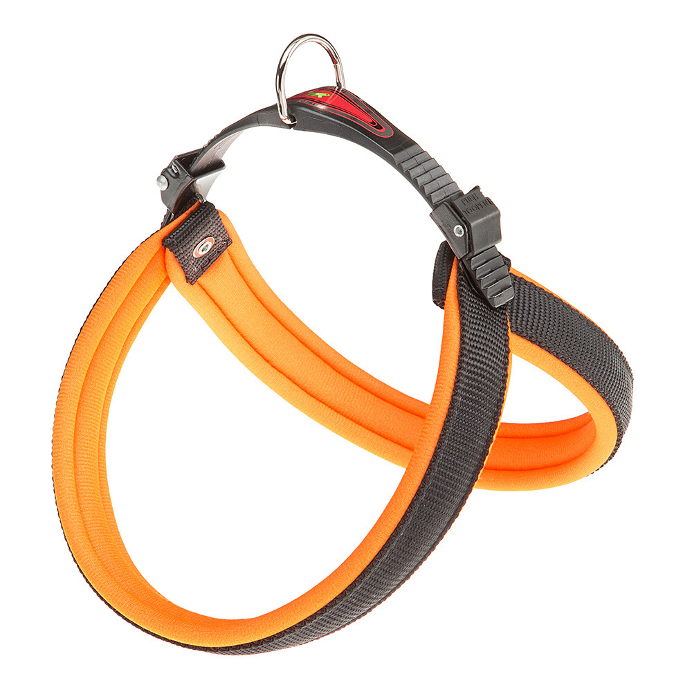Ferplast harnais ergonomique pour chiens agila fluo 5, ajustement parfait, fermeture à double micro-régulation, rembourrage