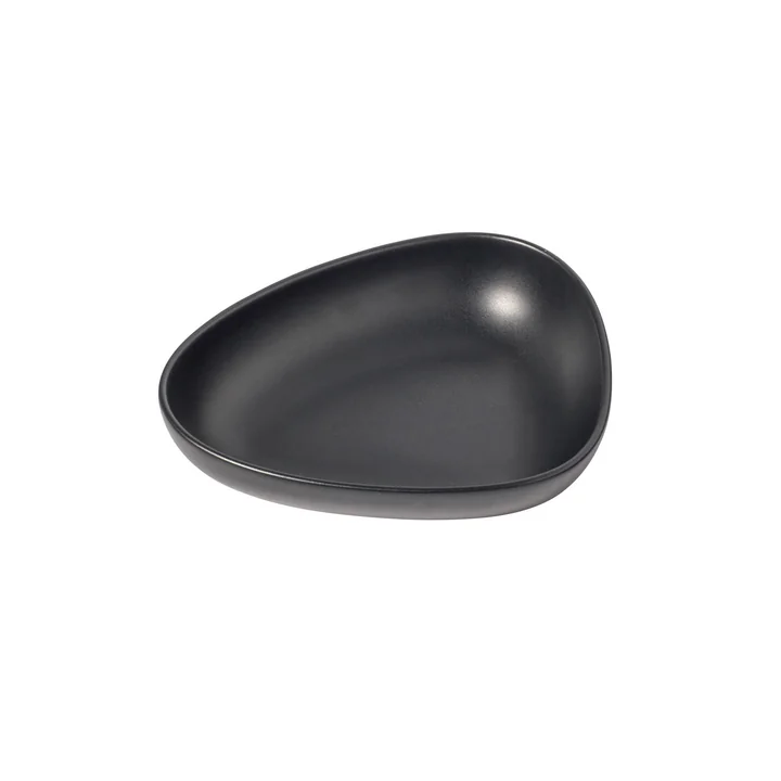 Lind DNA - Curve Stoneware tiefer Teller, 22 x 19 cm, schwarz