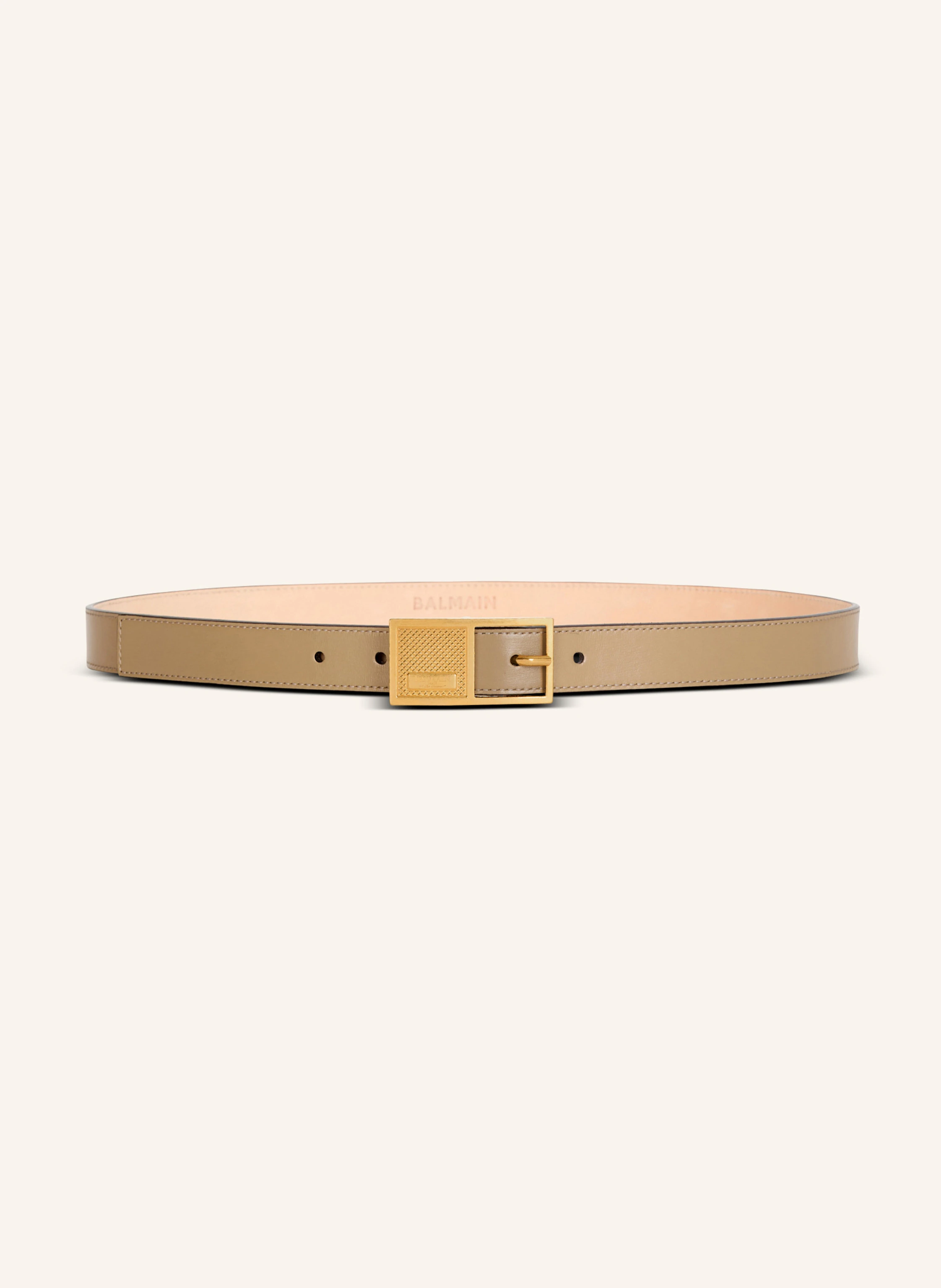 BALMAIN Schmaler Gürtel Signature aus Kalbsleder