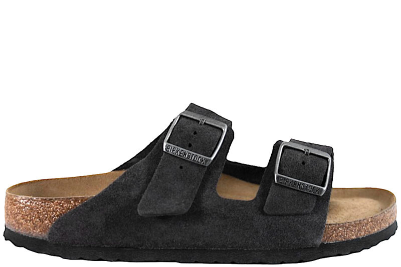 BIRKENSTOCK ARIZONA BS VELVET GREY SLIPPERS