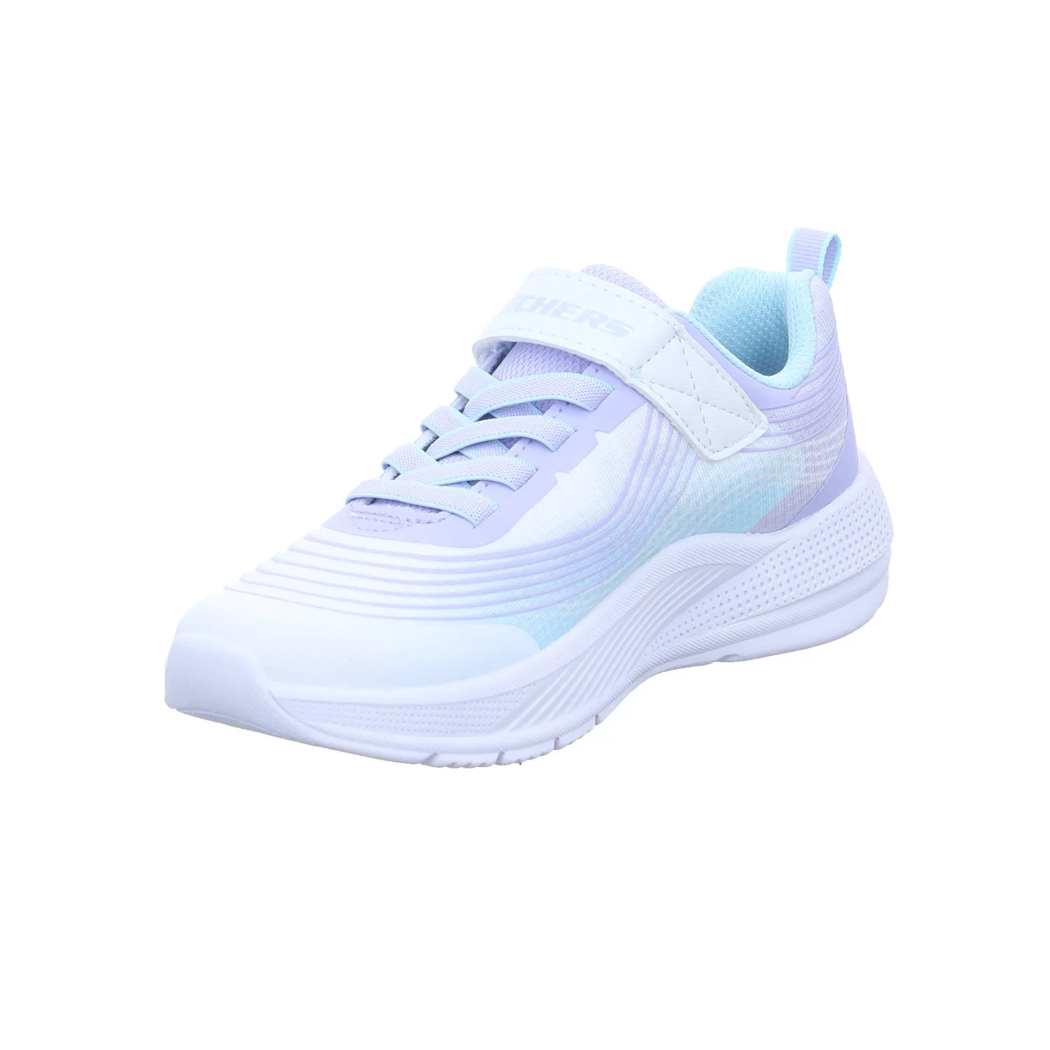 SKECHERS Mädchen-Halbschuh Klett Flieder Textil  Sneaker