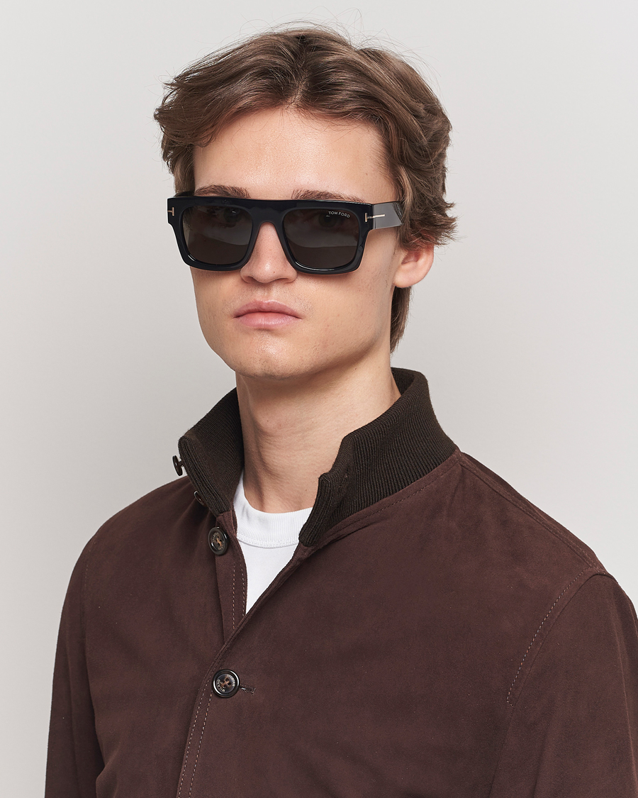 Tom Ford Fausto FT0711 Sunglasses Black/Smoke